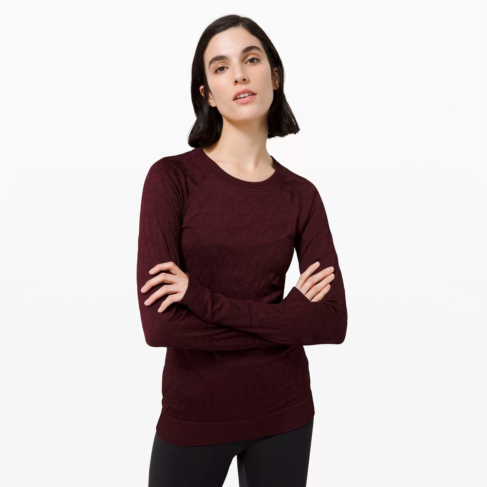 Lululemon | Rest Less Pullover Garnet‎ Texture Print